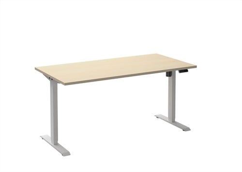 Elektrisch zit-sta bureau HOME 120x60 Wit - Ahorn