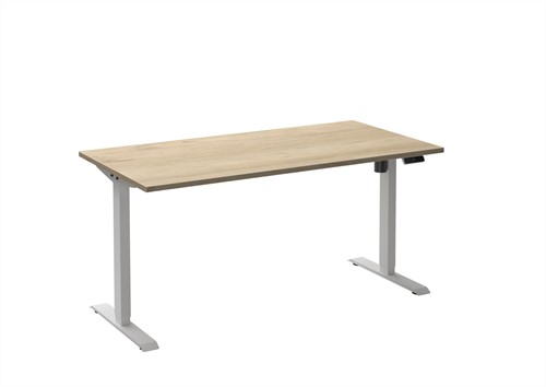 Elektrisch zit-sta bureau HOME 140x80 Wit - Eiken Wit