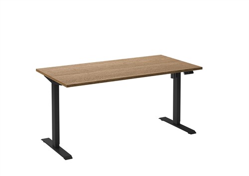 Elektrisch zit-sta bureau HOME 140x80 Zwart - Eiken Tabak