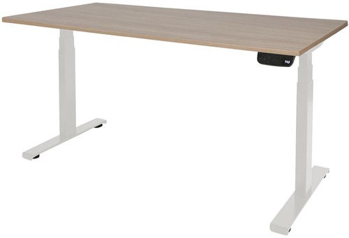 Elektrisch verstelbaar zit/sta bureau - 120x80 - Havanna - Wit