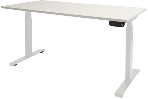 Elektrisch verstelbaar zit/sta bureau - 120x80 - Krijtwit - Wit