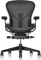 Herman Miller Aeron - Maat B - Graphite/Graphite - Harde wielen (Full Options)