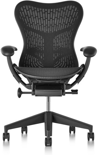 Herman Miller Mirra 2 - Butterfly - Graphite - Graphite/Graphite - Zachte wielen (Full Options)
