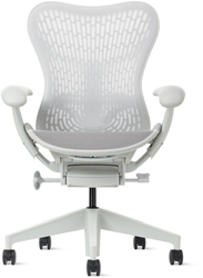 Herman Miller Mirra 2 Refresh - Butterfly - Alpine - Alpine - Silver alloy- Harde wielen (Full Options)
