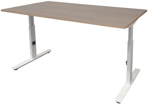Bureau hoogte instelbaar (zit/zit) - 120x80 - Wit - Havanna