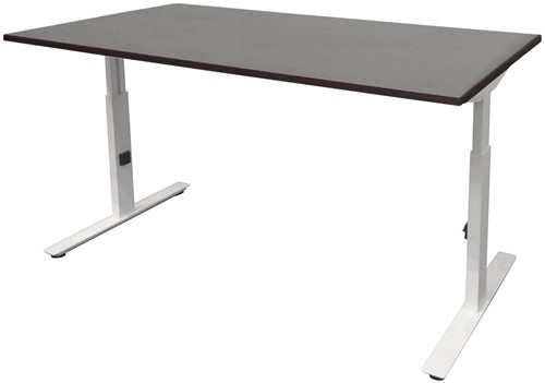 Bureau hoogte instelbaar - 120x80 - Logan eiken - Wit