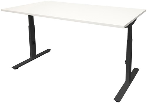 Bureau hoogte instelbaar - 200x80 - Zwart - Krijtwit